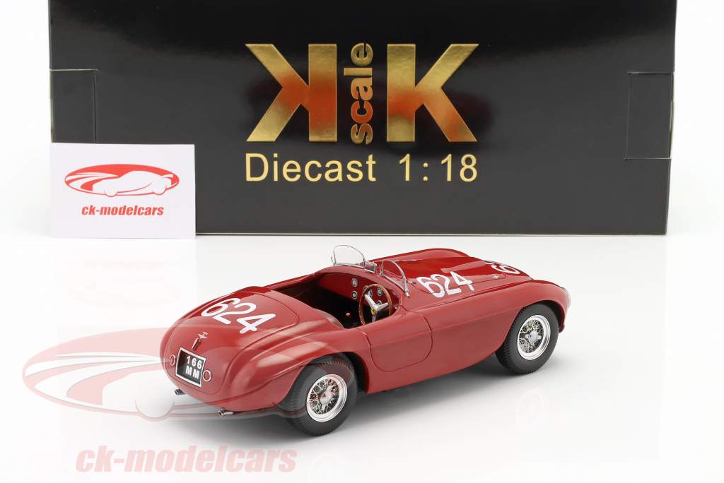 Ferrari 166 MM #624 vinder Mille Miglia 1949 Biondetti, Salani 1:18 KK-Scale