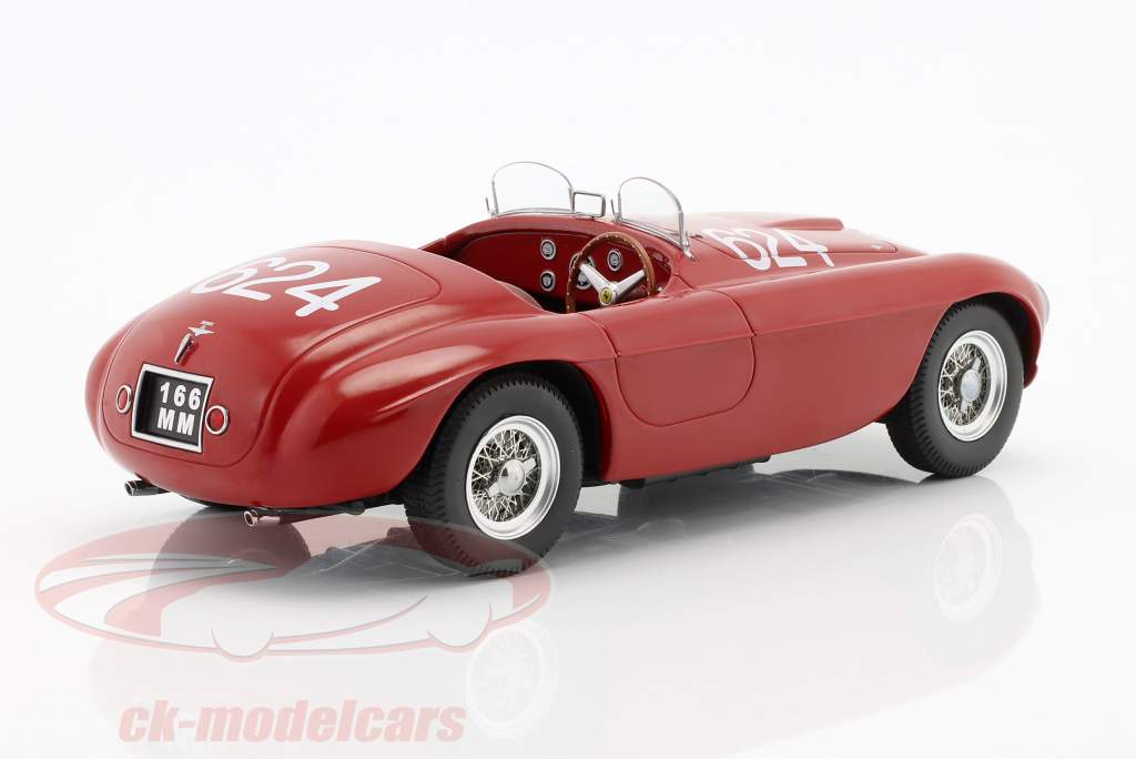 Ferrari 166 MM #624 vencedora Mille Miglia 1949 Biondetti, Salani 1:18 KK-Scale