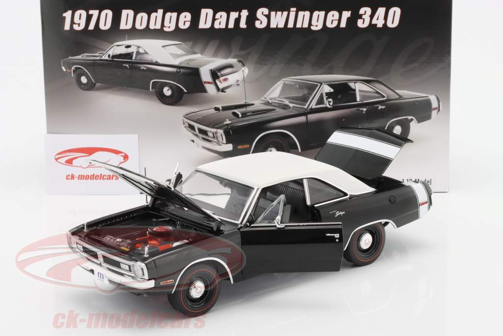 Dodge Dart Swinger 340 Vinyldach 1970 schwarz / weiß 1:18 GMP