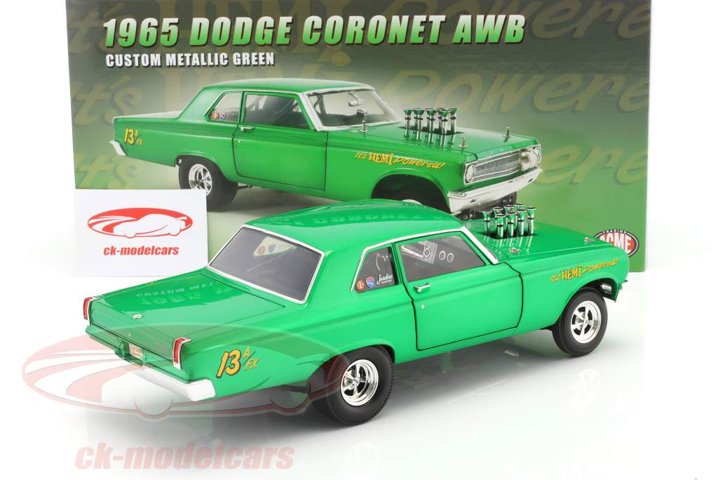 Dodge Coronet AWB HEMI 1965 verde 1:18 GMP