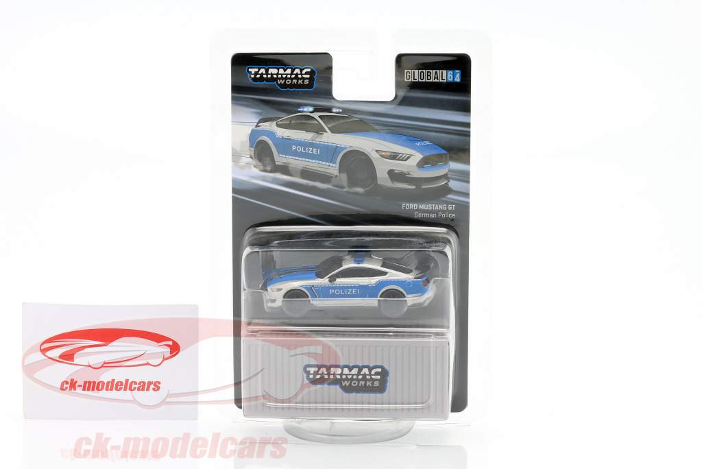 Ford Mustang Shelby GT350R Police Germany blue / silver 1:64 Tarmac Works