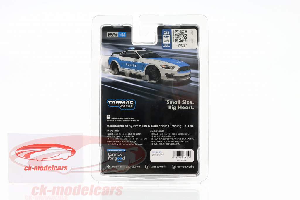 Ford Mustang Shelby GT350R Police Germany blue / silver 1:64 Tarmac Works