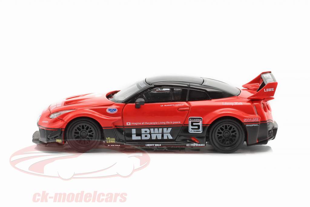 LB-Silhouette Works GT Nissan 35GT-RR RHD rojo / negro 1:43 TrueScale