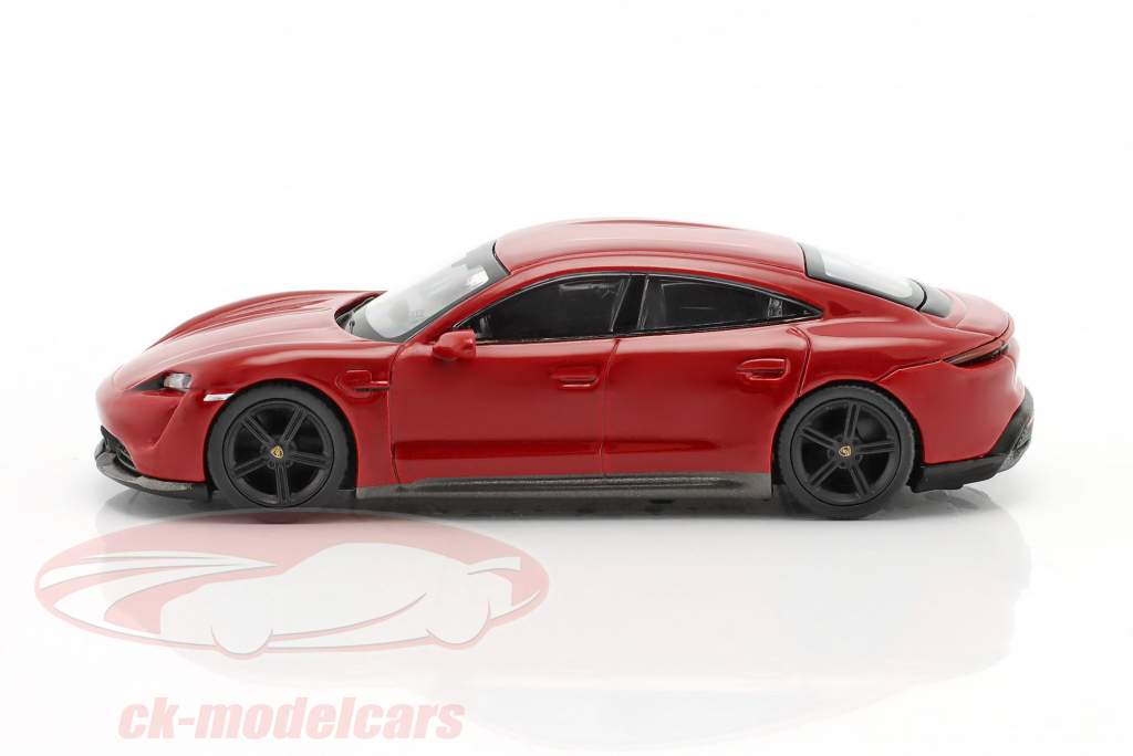Porsche Taycan Turbo S 2020 carmine red 1:64 TrueScale