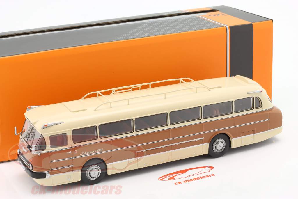 Ikarus 66 bus year 1972 beige / brown 1:43 Ixo