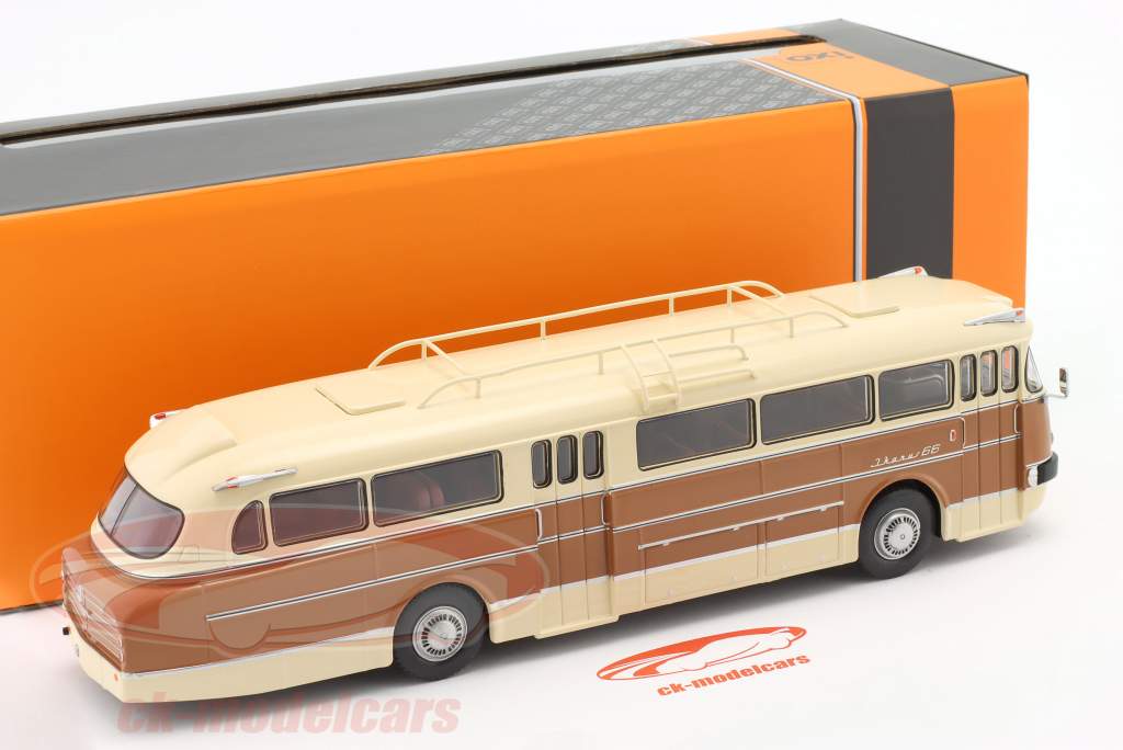Ikarus 66 autobús Año de construcción 1972 beige / marrón 1:43 Ixo