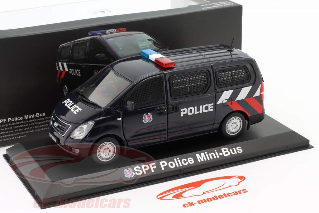 Mini-Bus SPF Polizei Singapur dunkelblau 1:43 Ixo