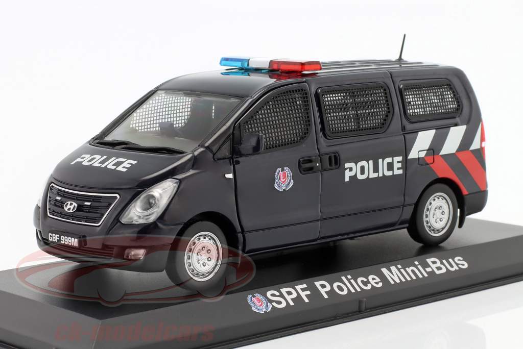 Mini-Bus SPF policía Singapur azul oscuro 1:43 Ixo