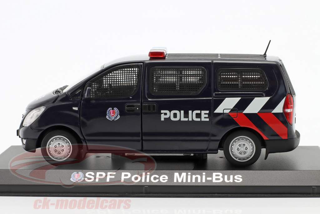 Mini-Bus SPF policía Singapur azul oscuro 1:43 Ixo