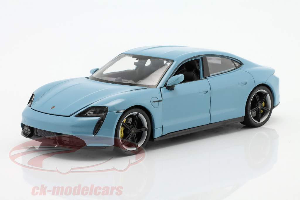 Porsche Taycan Turbo S Année de construction 2020 congelébleu métallique 1:24 Welly