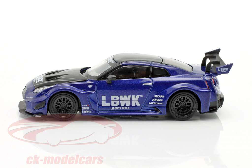 LB-Silhouette Works GT Nissan 35GT-RR LHD blue 1:64 TrueScale