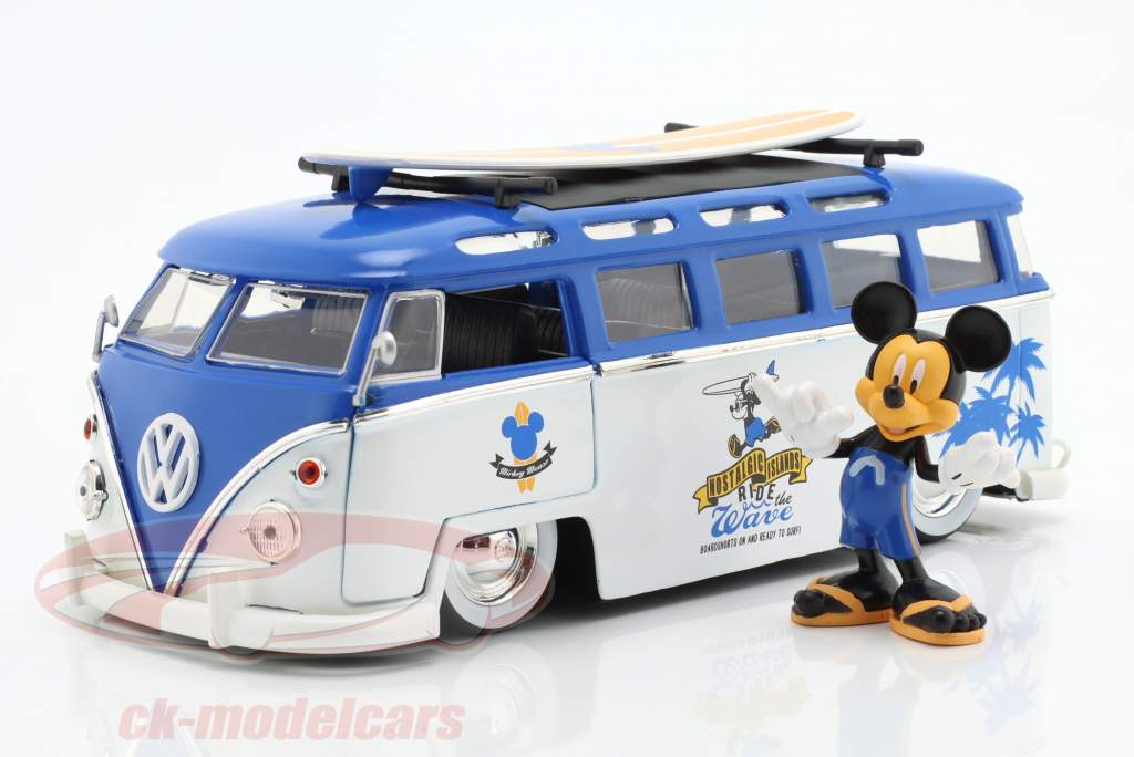 Volkswagen VW T1 Bus with figure Mickey Mouse 1:24 Jada Toys
