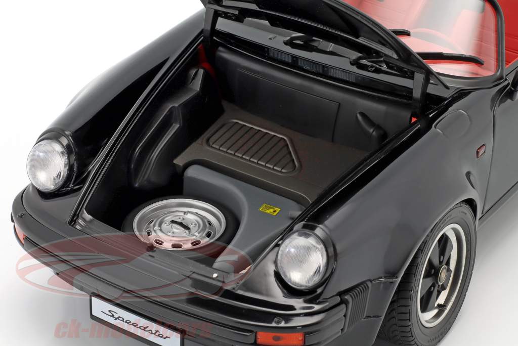Porsche 911 Speedster Byggeår 1989 sort 1:12 Schuco