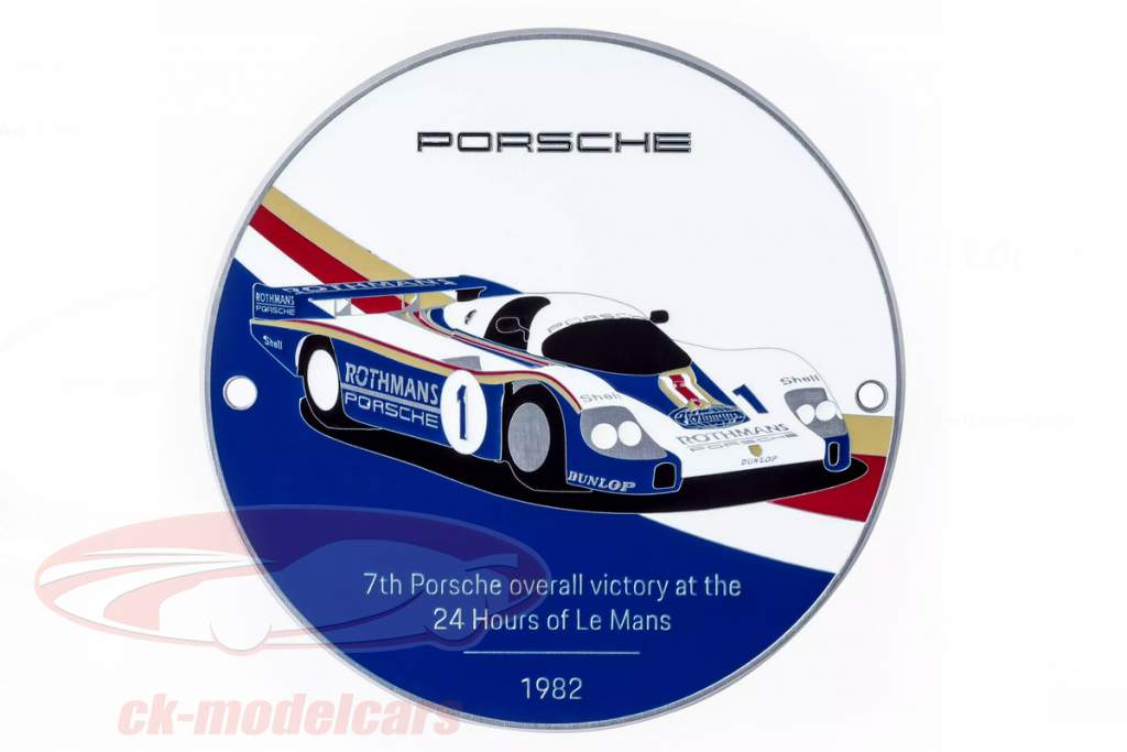 plaquette rooster Porsche 956 Rothmans #1 winnaar 24h LeMans 1982