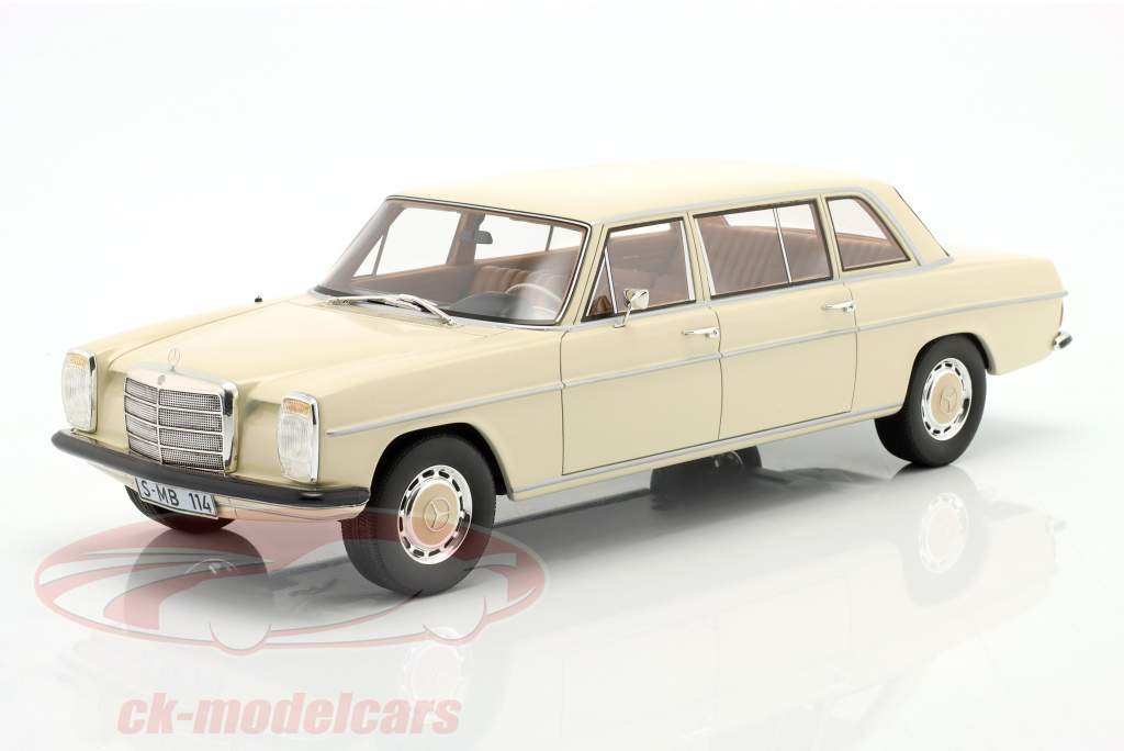 Mercedes-Benz V114 Lang Byggeår 1970 fløde hvid 1:18 Cult Scale