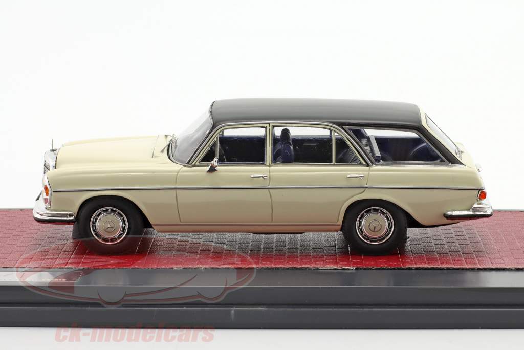 Mercedes-Benz W108 Crayford Estate 1970 crema Blanco / negro 1:43 Matrix