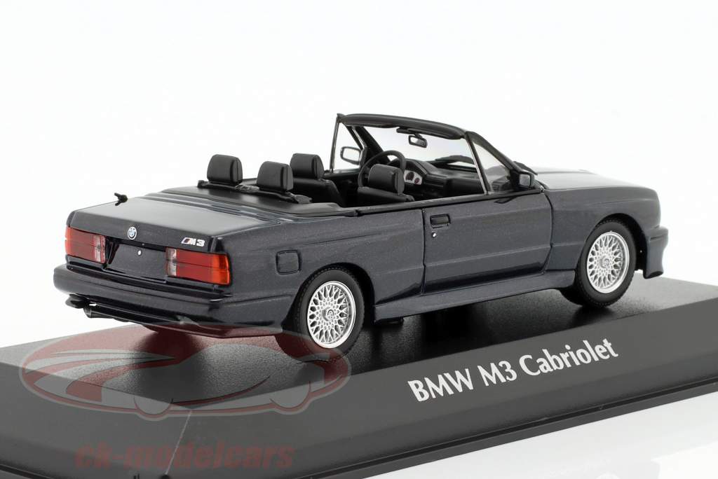 BMW M3 (E30) Cabriolet Año de construcción 1988 azul metálico 1:43 Minichamps