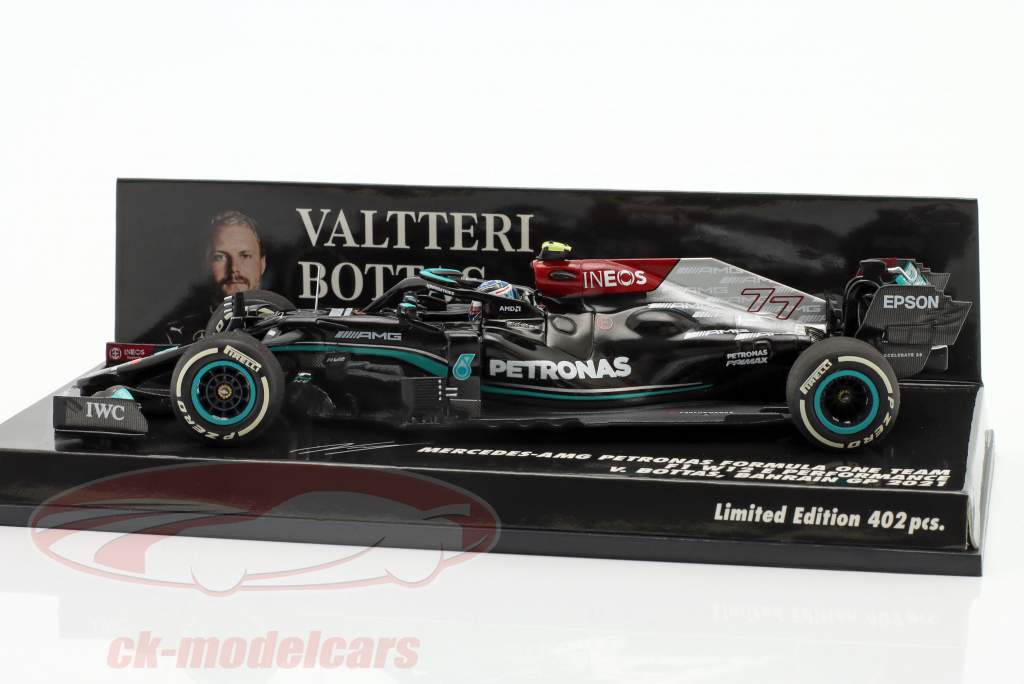 V. Bottas Mercedes-AMG F1 W12 #77 3rd Bahrain GP formula 1 2021 1:43 Minichamps