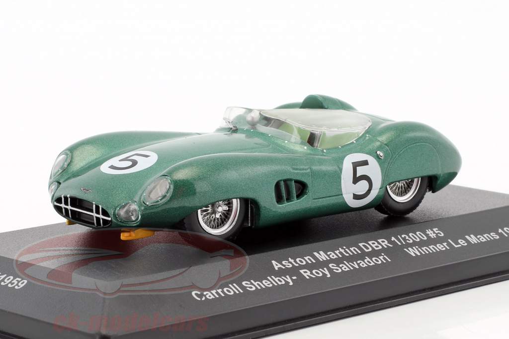 Aston Martin DBR1 RHD #5 勝者 24h LeMans 1959 Salvadori, Shelby 1:43 Ixo