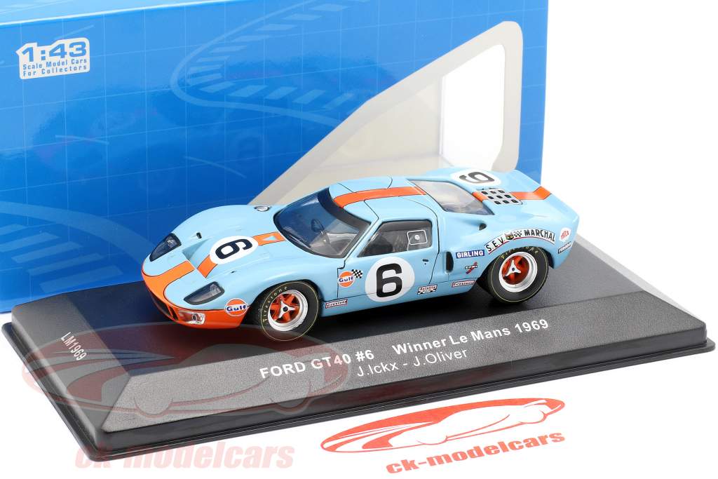 Ford GT40 Gulf #6 gagnant 24h LeMans 1969 Ickx, Oliver 1:43 Ixo