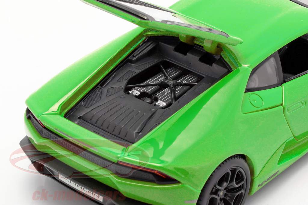 3-Car Set Lamborghini Urus Med Trailer og Lamborghini Huracan grøn 1:24 Maisto