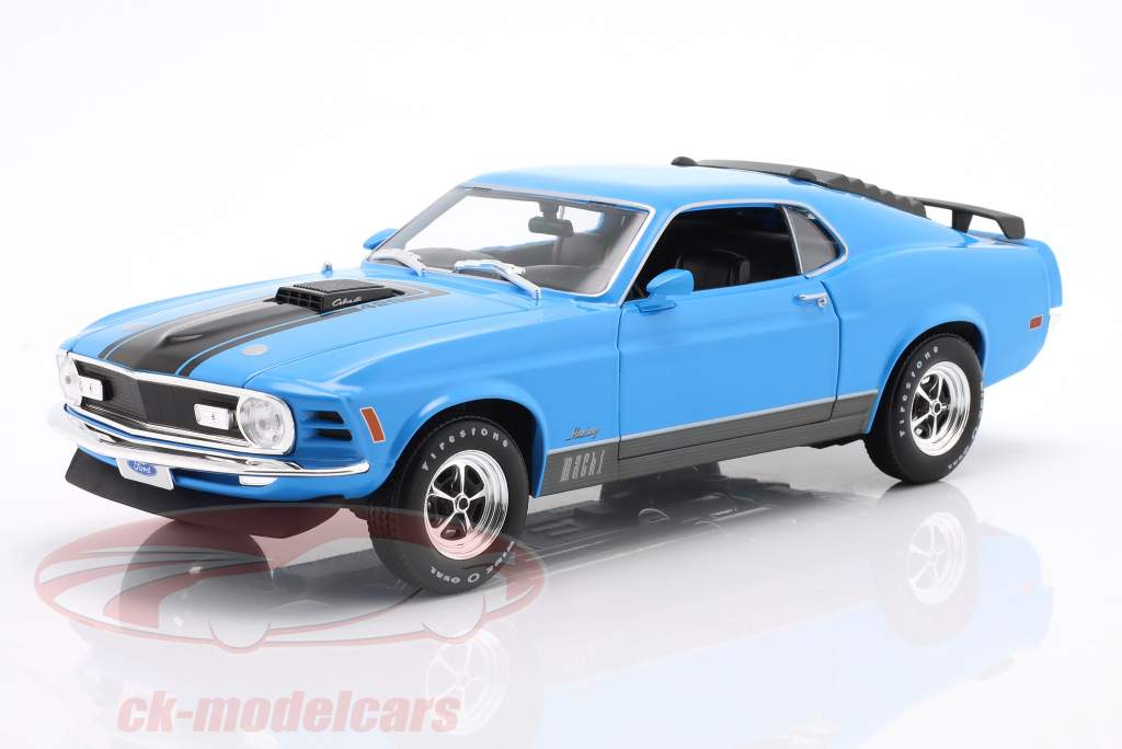 Ford Mustang Mach 1 建设年份 1970 蓝色的 1:18 Maisto