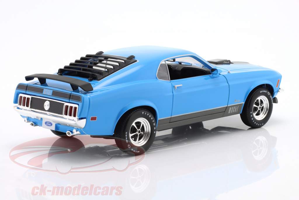 Ford Mustang Mach 1 Byggeår 1970 blå 1:18 Maisto