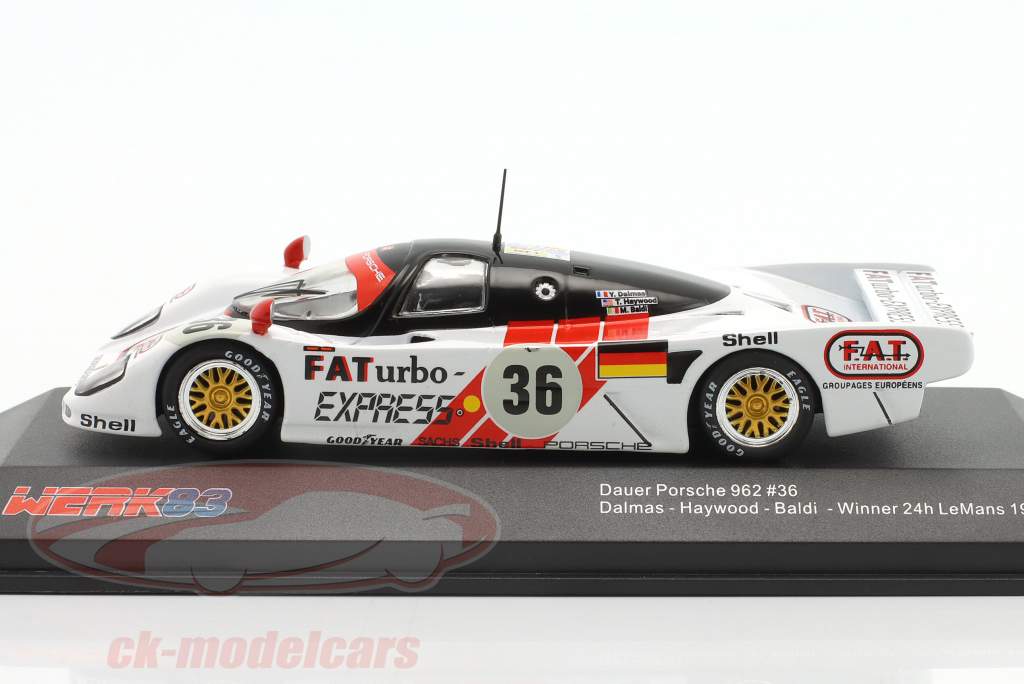 Dauer Porsche 962 #36 gagnant 24h LeMans 1994 Dalmas, Haywood, Baldi 1:43 Werk83