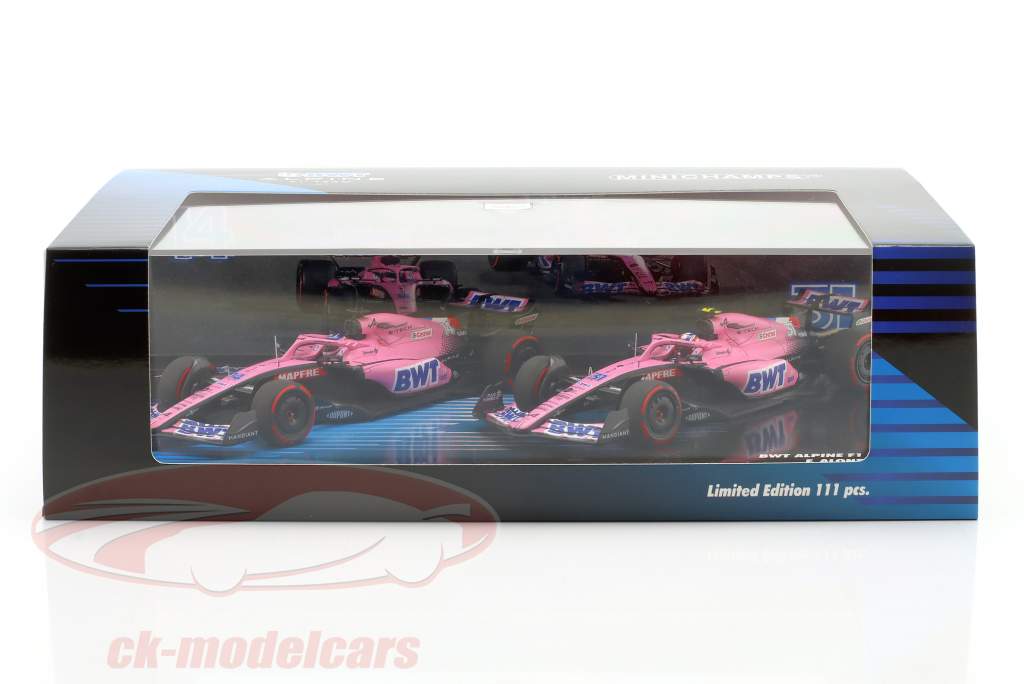 2-Car Set Alonso #14 & Ocon #31 Bahreïn GP formule 1 2022 1:43 Minichamps