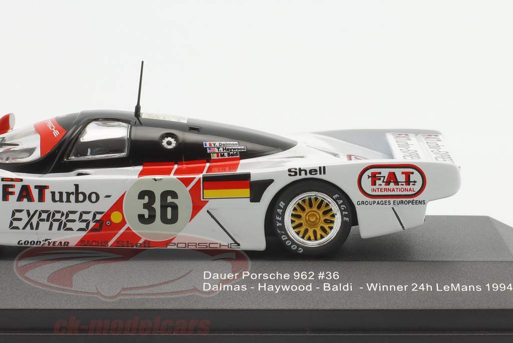 Dauer Porsche 962 #36 vinder 24h LeMans 1994 Dalmas, Haywood, Baldi 1:43 Werk83