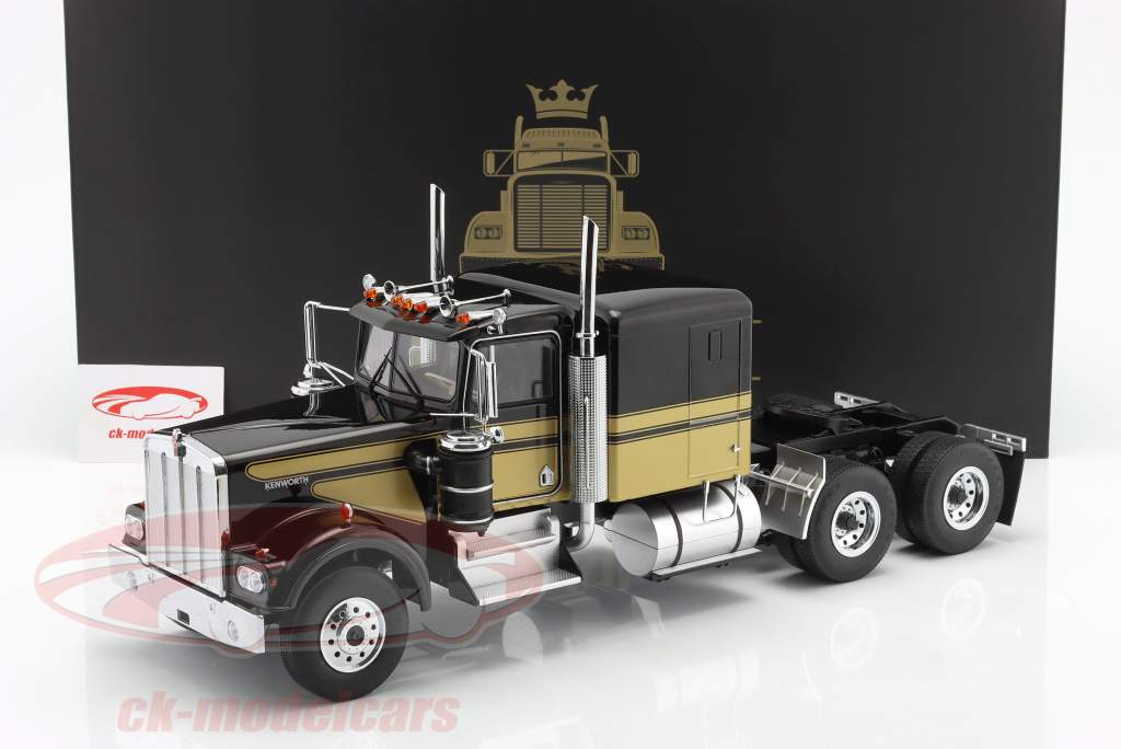 Kenworth W900 camion noir / or 1:18 Road Kings