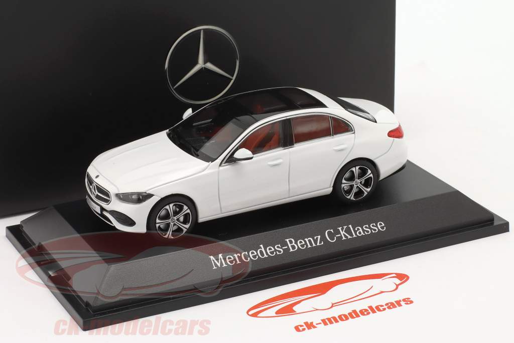 Mercedes-Benz classe C (W206) Ano de construção 2021 opalita branca brilhante 1:43 Herpa