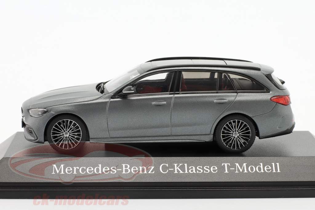 Mercedes-Benz C klasse T-model AMG Line (S206) 2021 seleniet grijs 1:43 Herpa