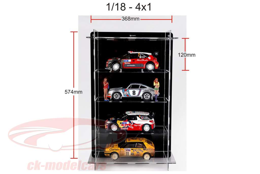 High quality acrylic Showcase multicase for 4 modelcars in scale 1:18 Atlantic