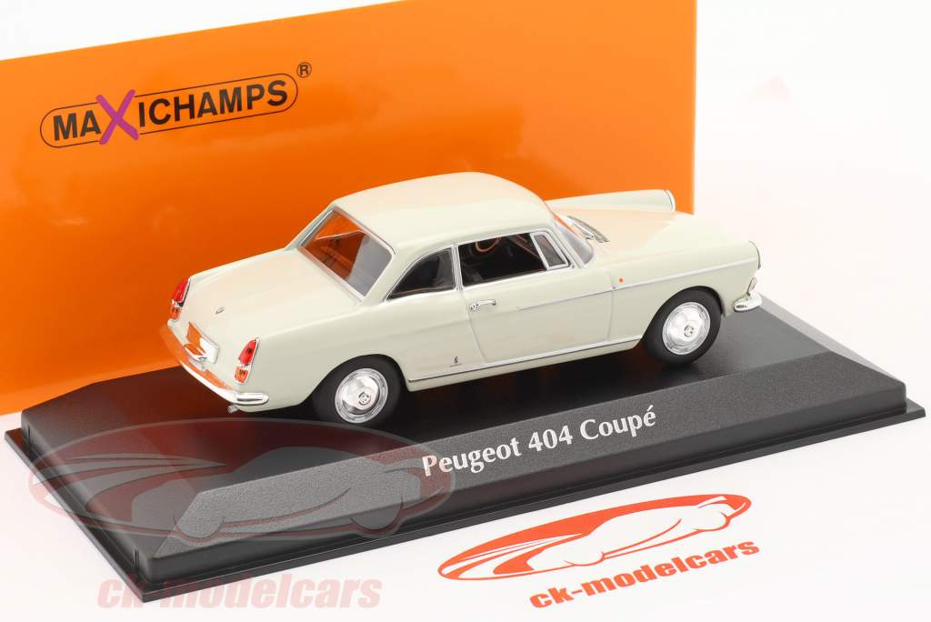 Peugeot 404 coupé Année de construction 1962 crème Blanc 1:43 Minichamps