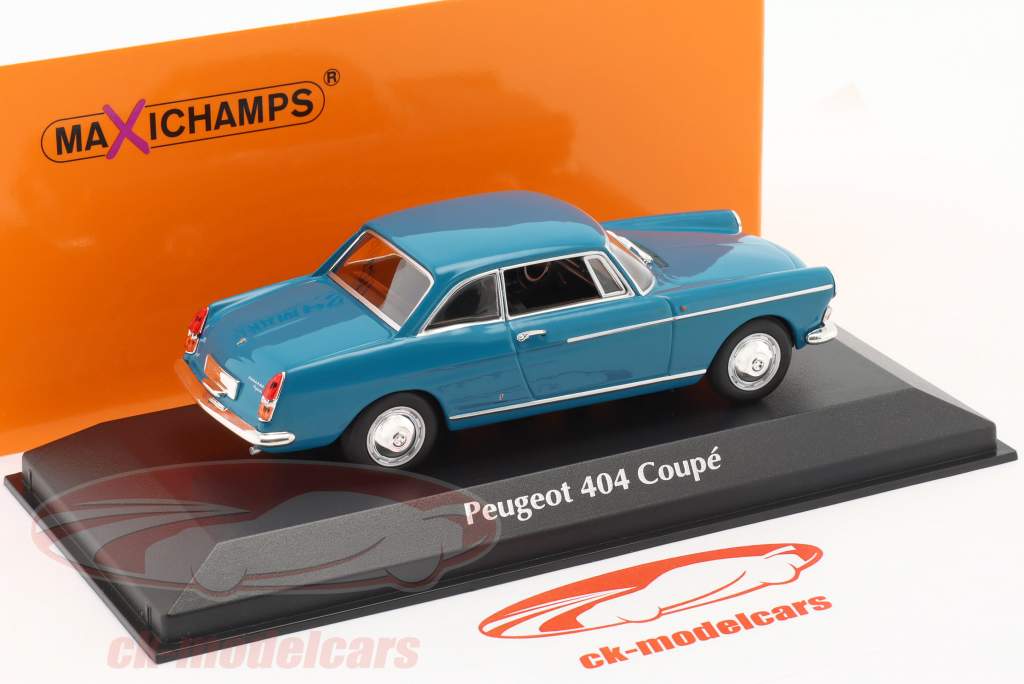 Peugeot 404 coupé Byggeår 1962 blå 1:43 Minichamps