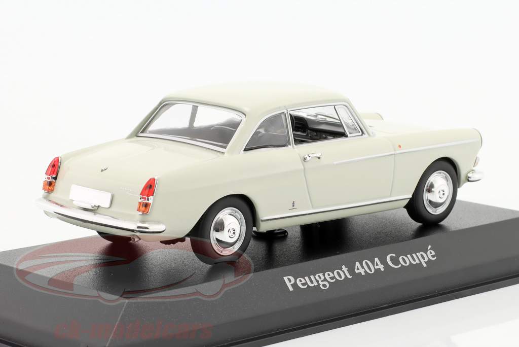 Peugeot 404 coupé Byggeår 1962 fløde hvid 1:43 Minichamps