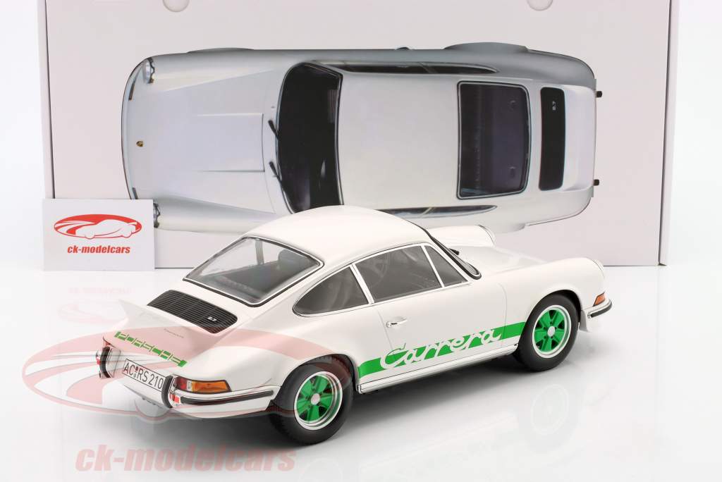 Porsche 911 Carrera RS 2.7 Baujahr 1973 weiß / grün 1:12 Norev