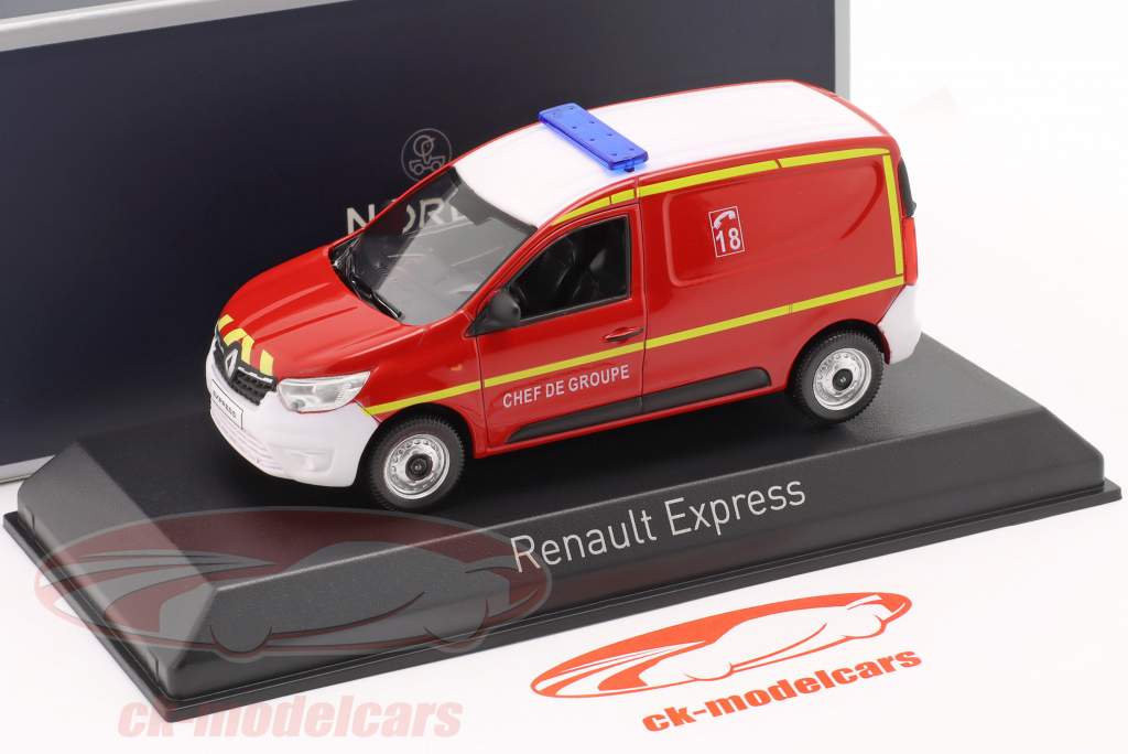 Renault Express pompiers Chef de Groupe Année de construction 2021 rouge / jaune 1:43 Norev