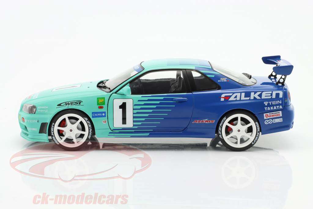 Nissan Skyline GT-R (R34) Falken JGTC 2001 #1 1:18 Solido