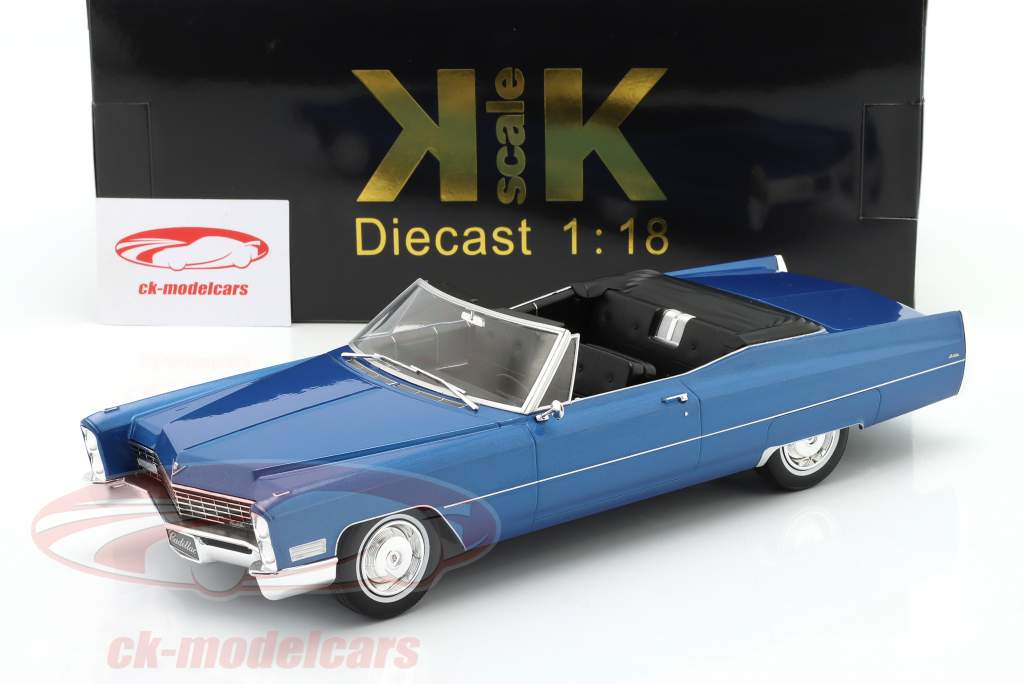 Cadillac DeVille Año de construcción 1967 azul metálico 1:18 KK-Scale