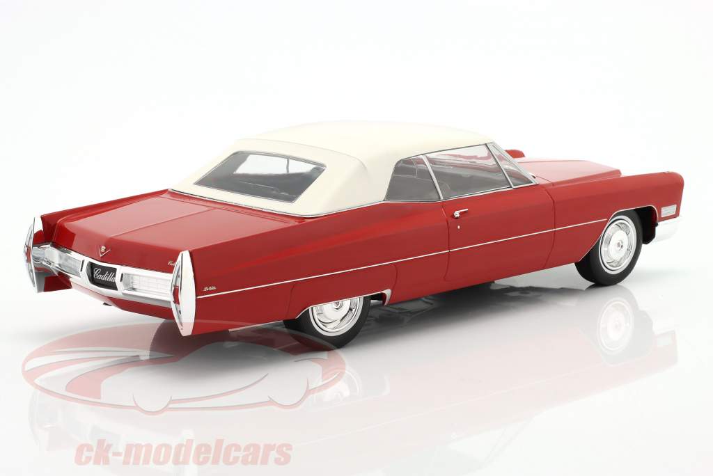 Cadillac DeVille mit Softtop Baujahr 1967 rot 1:18 KK-Scale