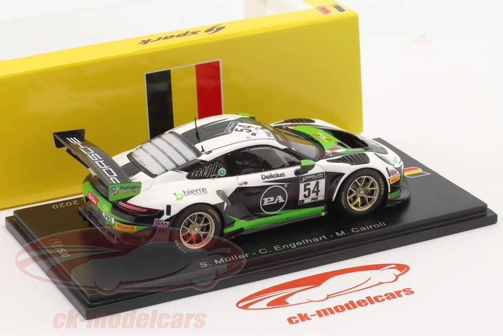 Porsche 911 GT3 R #54 3ème 24h Spa 2020 Cairoli, Engelhart, Müller 1:43 Spark