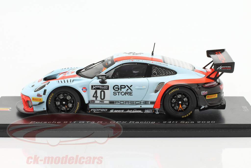 Porsche 911 GT3 R #40 24h Spa 2020 Delétraz, Dumas, Preining 1:43 Spark