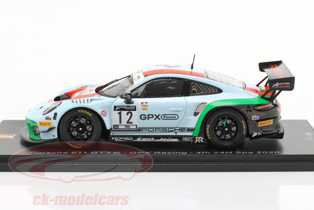 Porsche 911 GT3 R #12 4th 24h Spa 2020 Campbell, Jaminet, Pilet 1:43 Spark