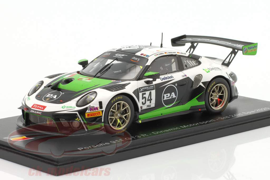 Porsche 911 GT3 R #54 3. Platz 24h Spa 2020 Cairoli, Engelhart, Müller 1:43 Spark
