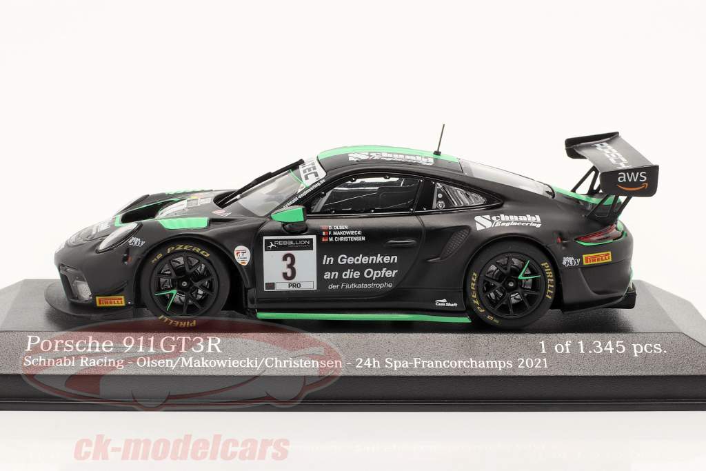 Porsche 911 GT3 R #3 24h Spa 2021 Schnabl Engineering 1:43 Minichamps