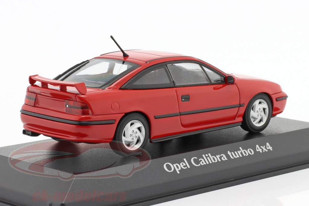 Opel Calibra turbo 4x4 Byggeår 1992 rød 1:43 Minichamps