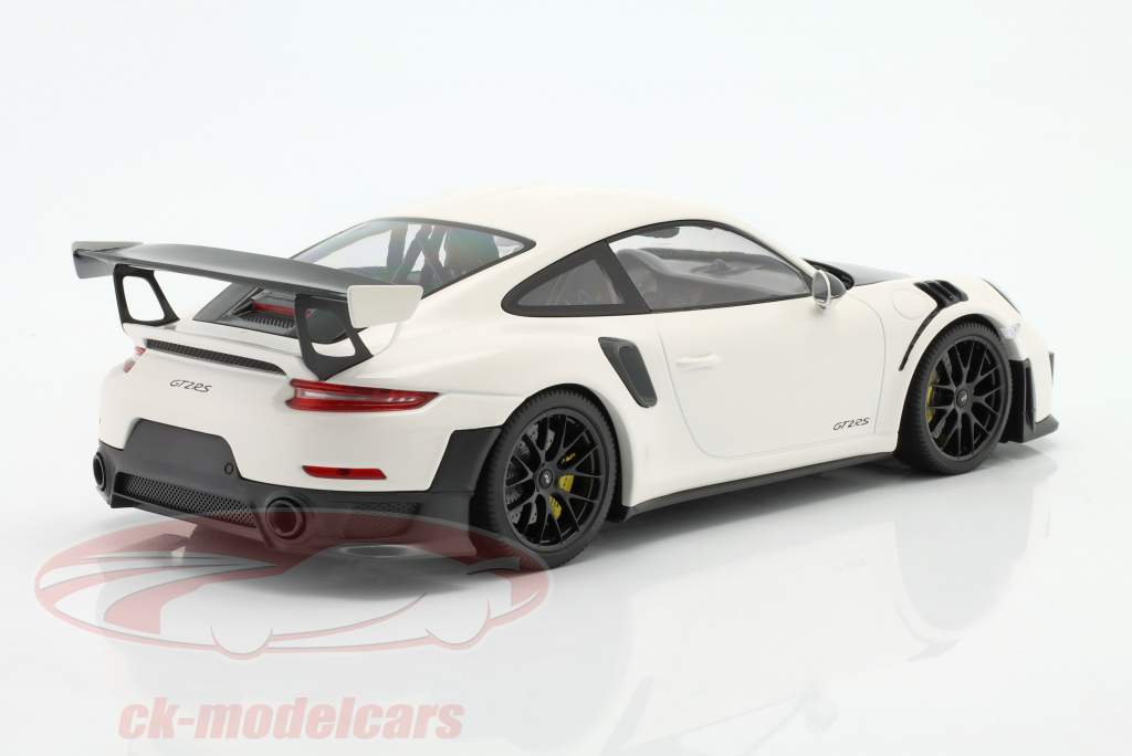 Porsche 911 (991 II) GT2 RS Weissach forfait 2018 blanc / le noir jantes 1:18 Minichamps