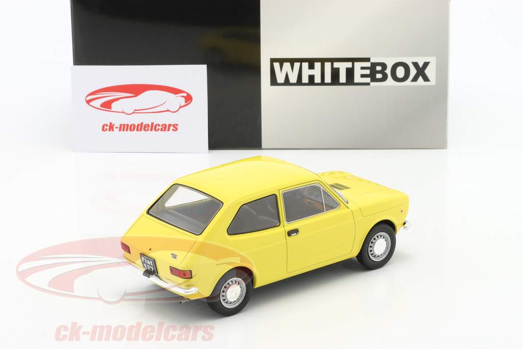 Fiat 127 year 1971 yellow 1:24 WhiteBox